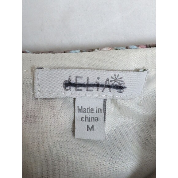 Vtg Delias Dress Strapless Floral Bustier Top Cream and Gray Juniors Medium Y2K - Picture 3 of 15